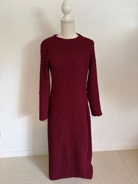 hyacinth house red & pink jacquard janie mini dress Hyacinth House Jacquard Janie Mini Dress